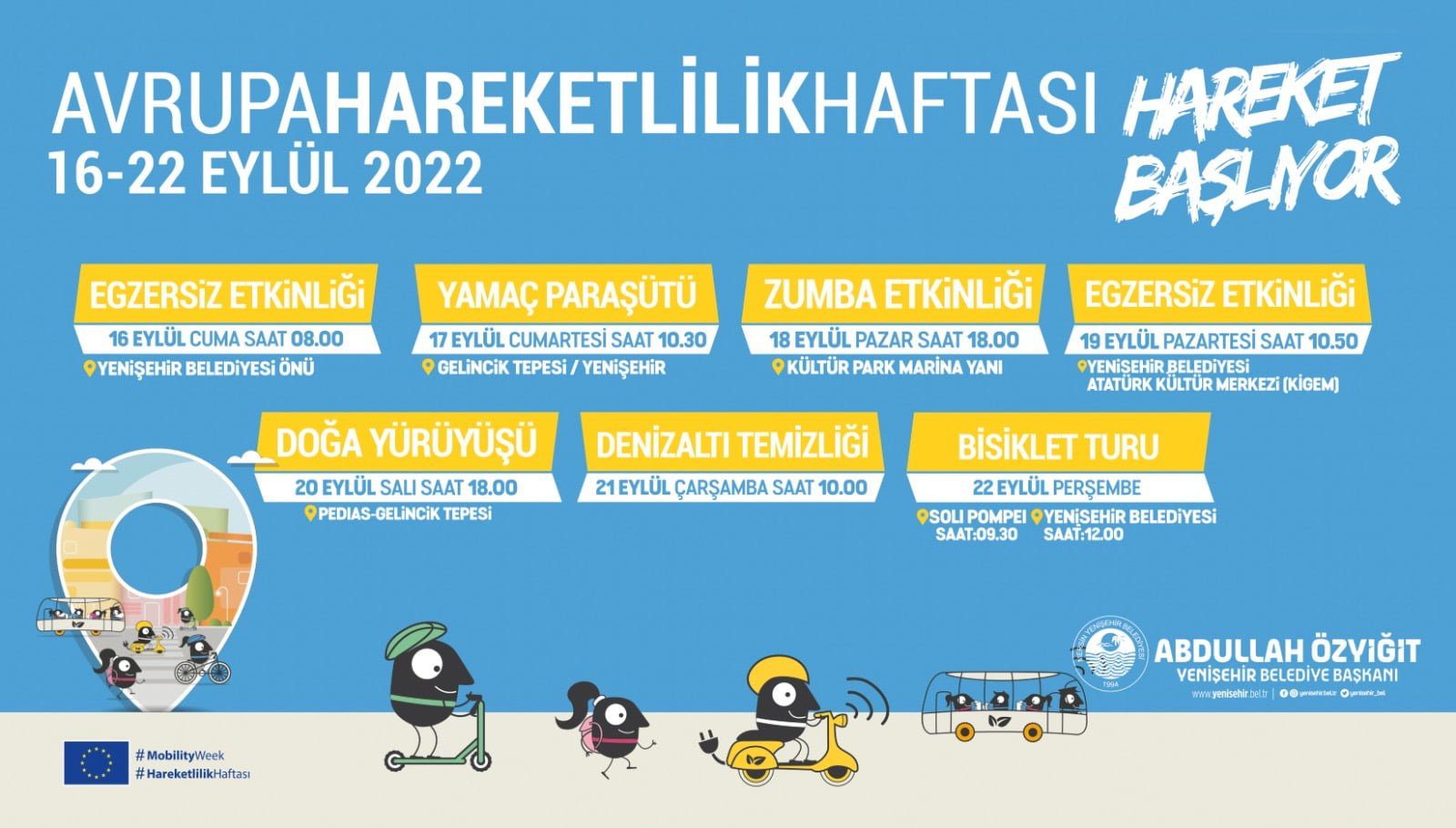Yenişehir Belediyesi Avrupa Hareketlilik Haftası’na hazır