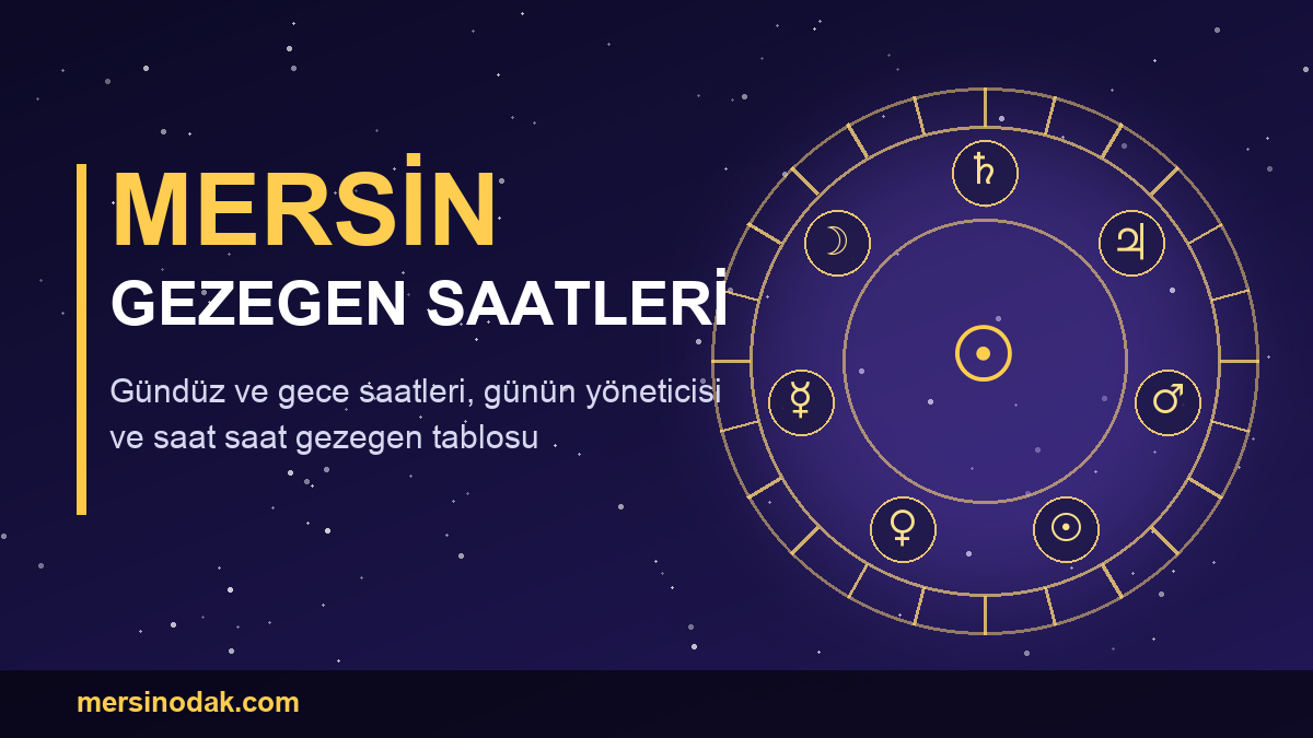 Mersin Gezegen Saatleri